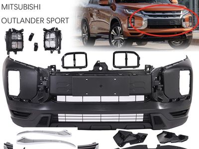 Front Bumper Set for 2020-2023 Mitsubishi Outlander Sport - Plastic, OEM: 62022W030P, MI1000351