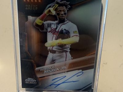 2026 Topps Chrome Black Ronald Acuña Jr. Autograph Card #20/25 - Atlanta Braves Baseball