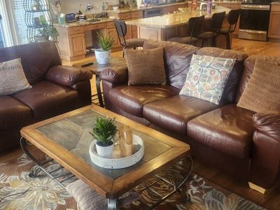 Leather Couch and Love Seat