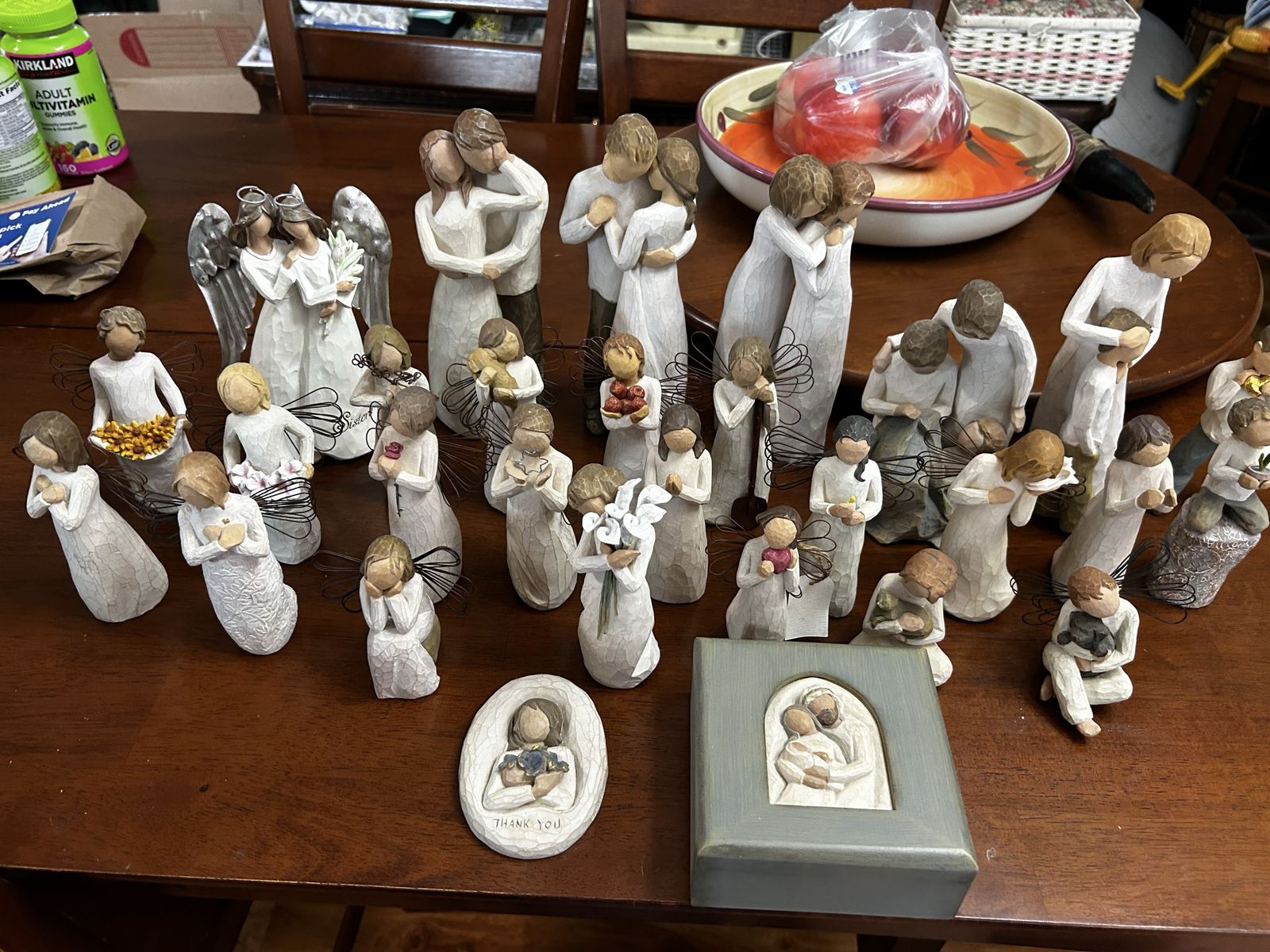 Large Willow Tree Figurine Collection - Over 20 Hand-Painted Sculptures, Angels, Couples, Families