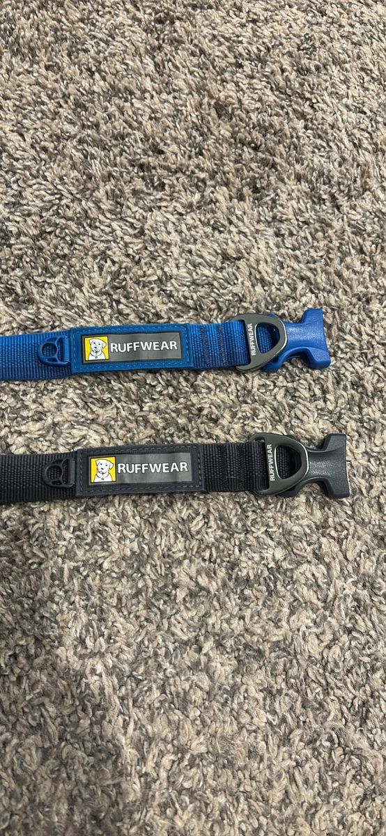 Ruffwear Front Range Dog Collars - Blue & Black, 14-20 inch (36-51 cm), Set of 2