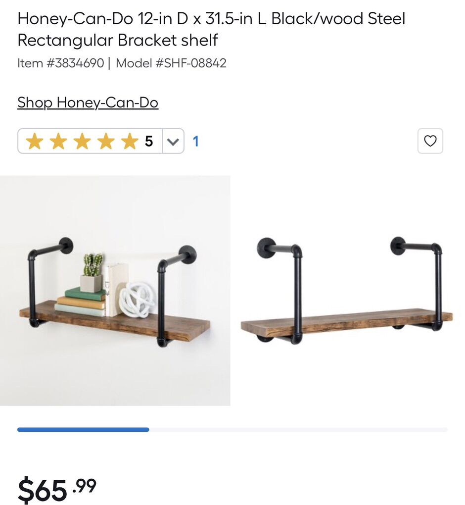 Honey Can Do 12  In  D X 31.5 in L Shelf