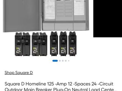 125 A CIRCUIT BREAKER LOAD CENTER breaker box