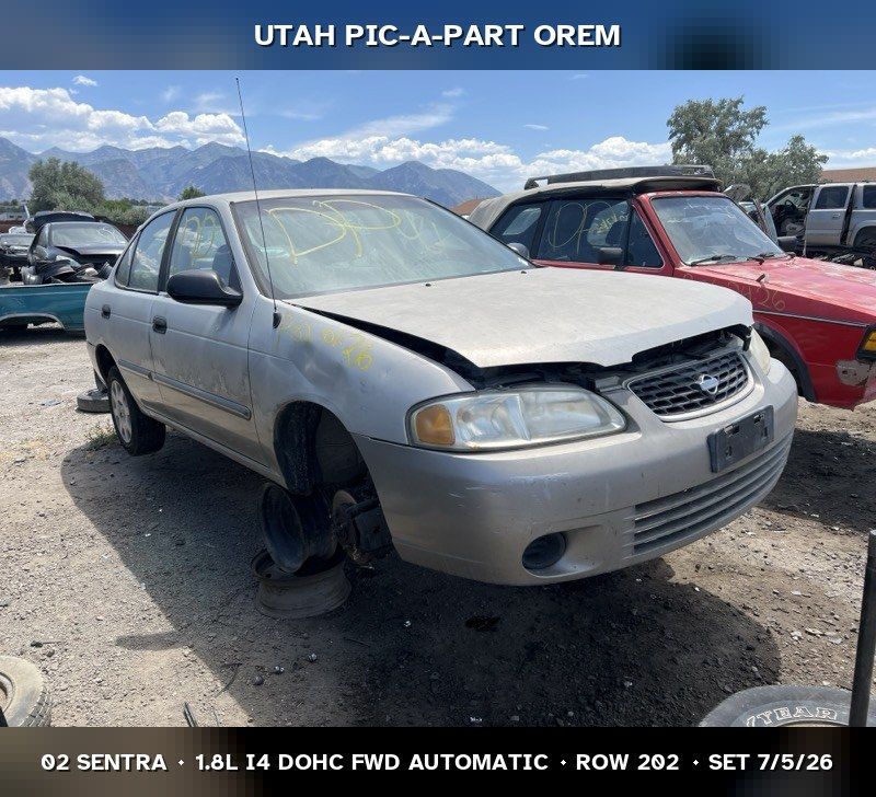 2002 Nissan Sentra Parts - UTPAP Orem