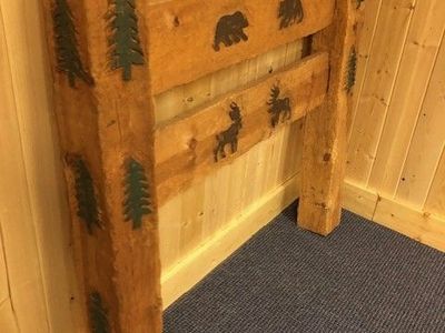 2 Mountain cabin solid wood twin headboards