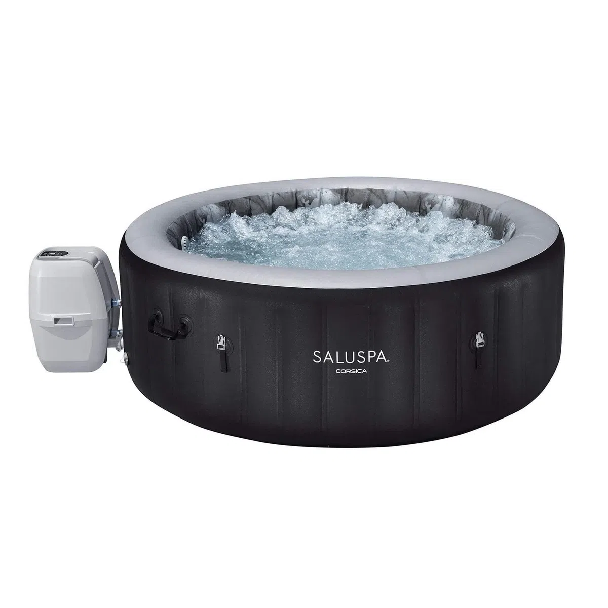 SaluSpa Corsica Round Energy-Saving Smart AirJet Inflatable Hot Tub, With Smart Control Bestway SmartSpa App