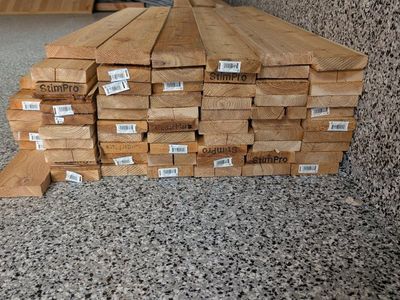 Reclaimed cedar wood planks