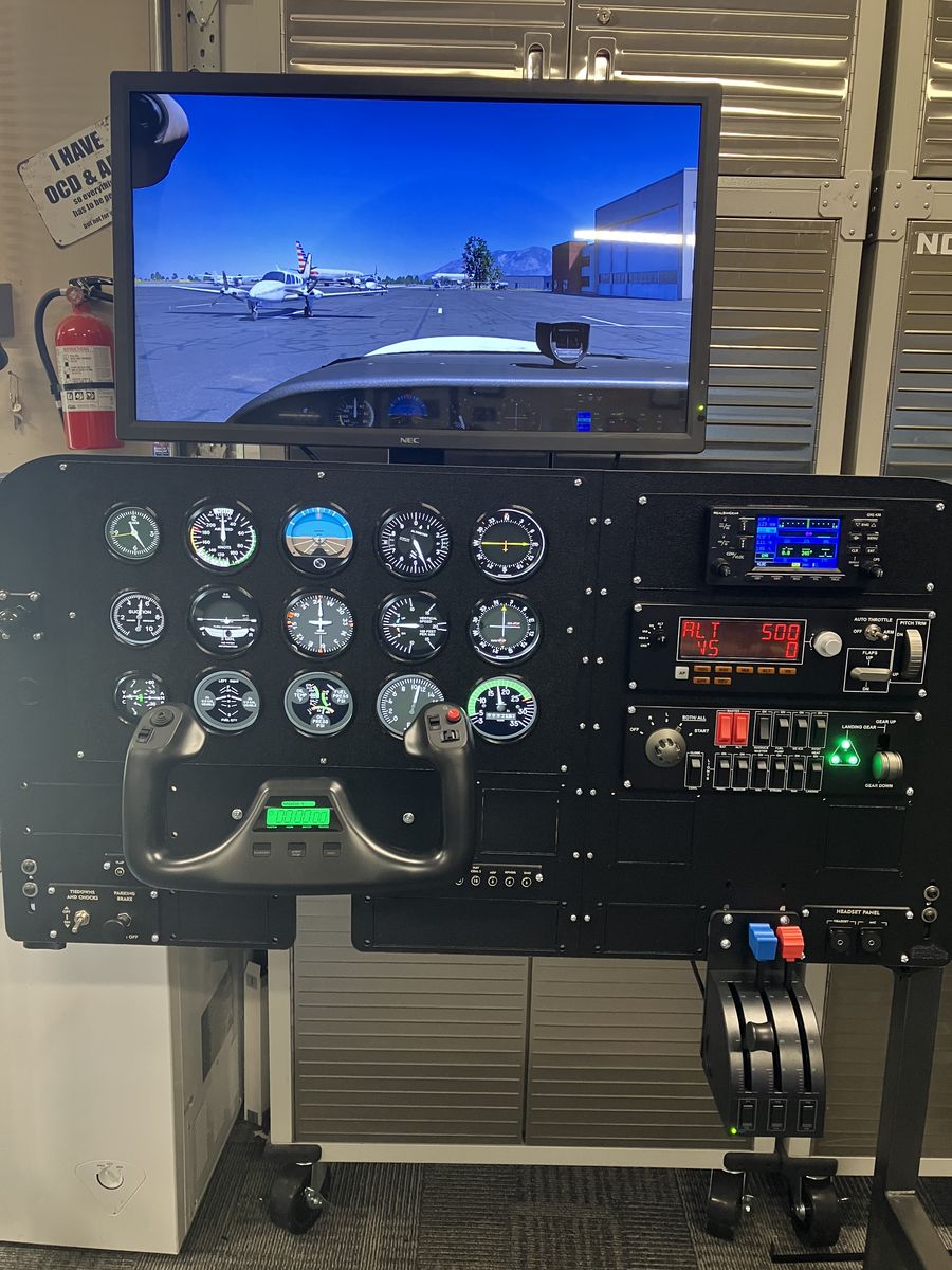 Complete Six-Pack Flight Simulator with RealSimGear GNS430 - Ready-to-Fly | X-Plane 12 & MSFS - $1,650