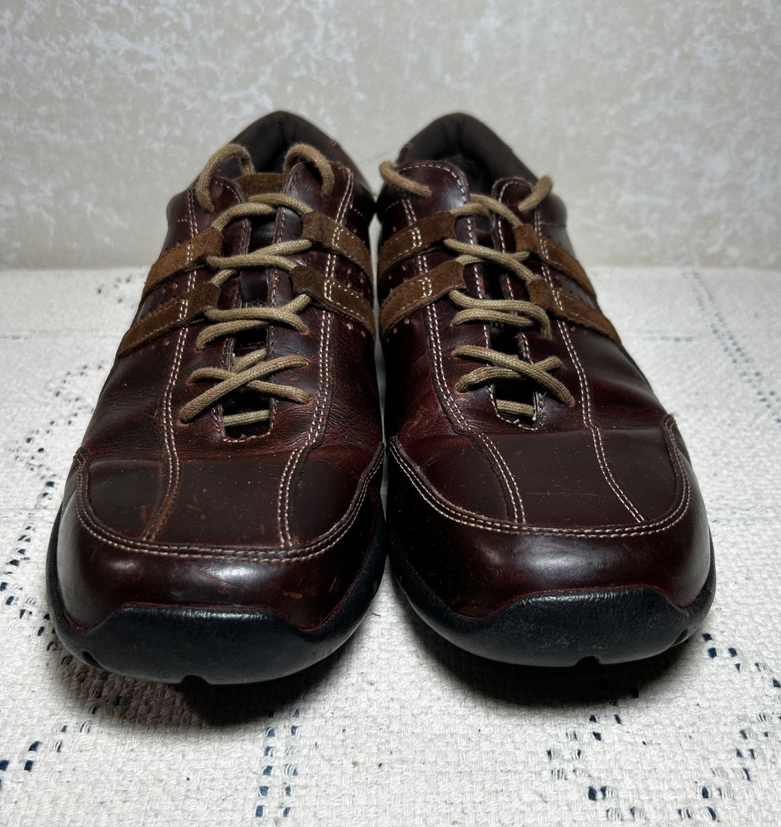 Sz 9.5 Rockport XCS SHOES Lace Up Leather/ Suede