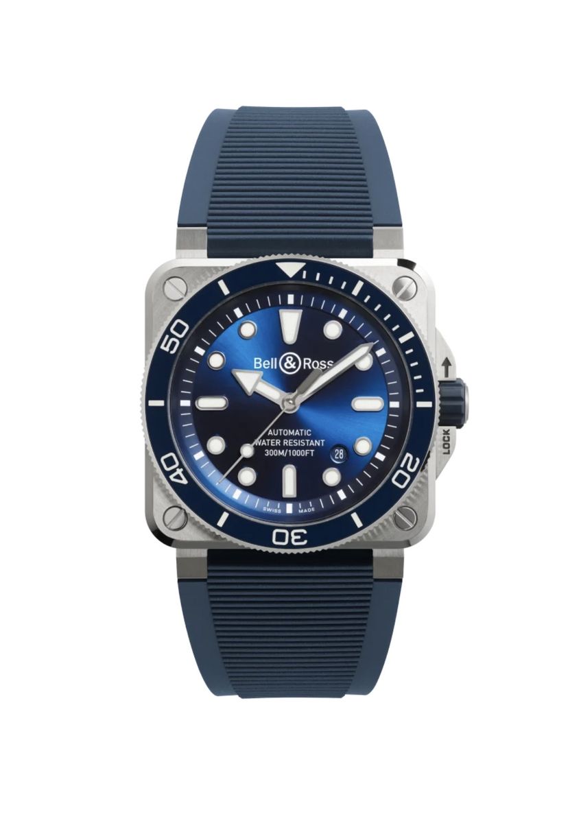 New * Bell & Ross Divers BR-03 Blue Steel