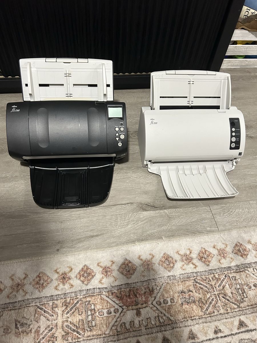 Fujitsu fi-7160 Document Scanners (2 units) - Black & White, High-Speed Business Scanners
