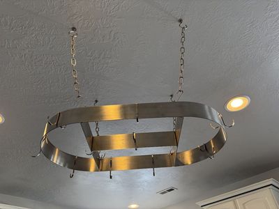 Oval Hanging Ceiling Pot Rack-Stainless Steel
