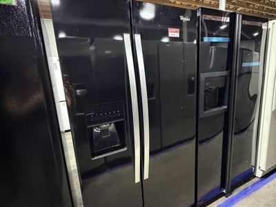 Whirlpool Black Side-by-Side Refrigerator - Excellent Condition