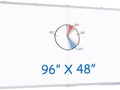 Maxtek Magnetic Dry Erase Board 96 x 48 inches, Large White Board for Wall
