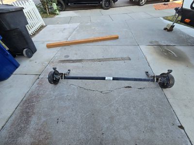 AXLES FOR TRAILER COMPLETE WITH SPRING, HUB, ELECTRIC BRAKES