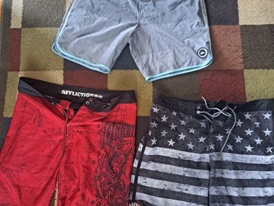 3 pair of mens swim trunks