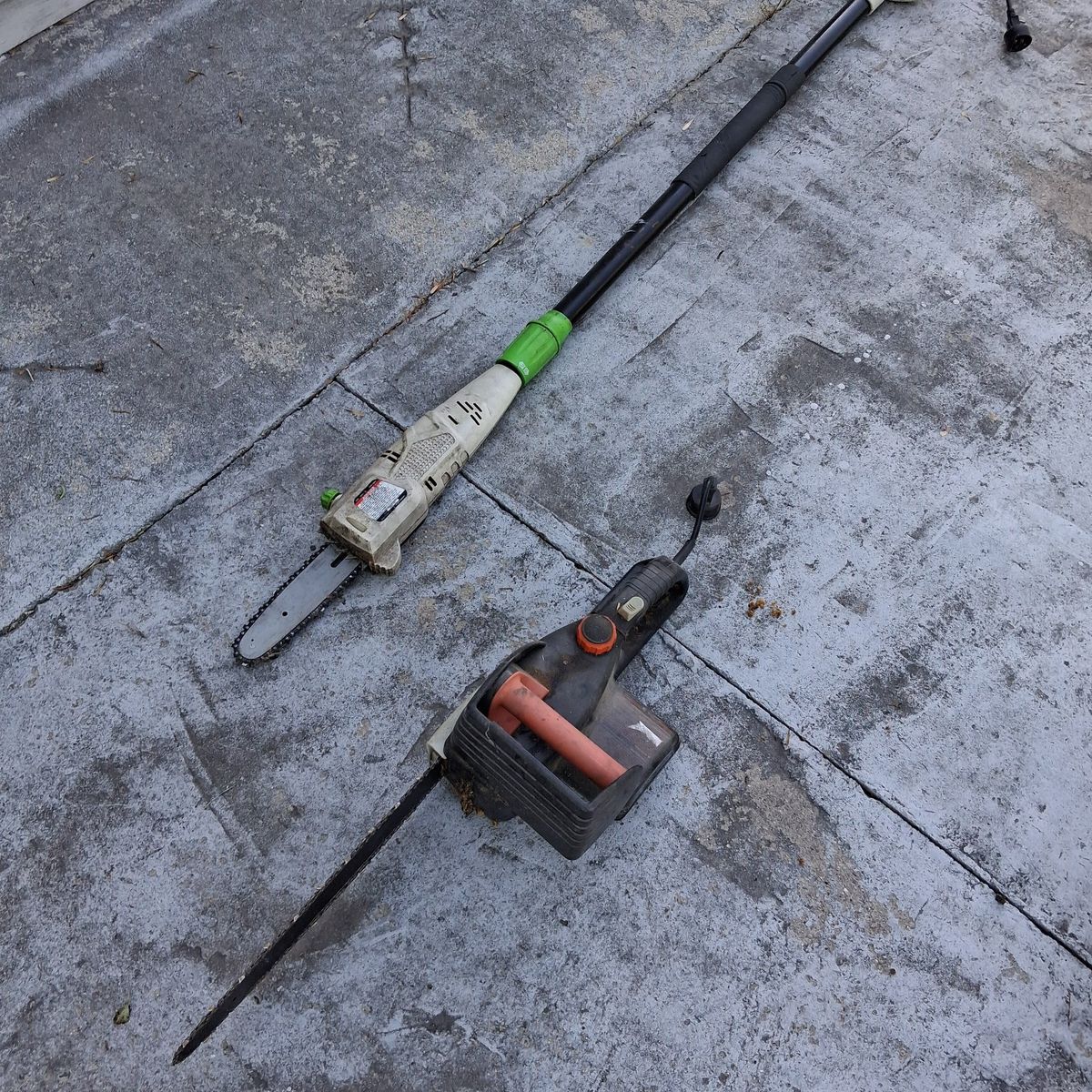 Electric extention pruner and chainsaw