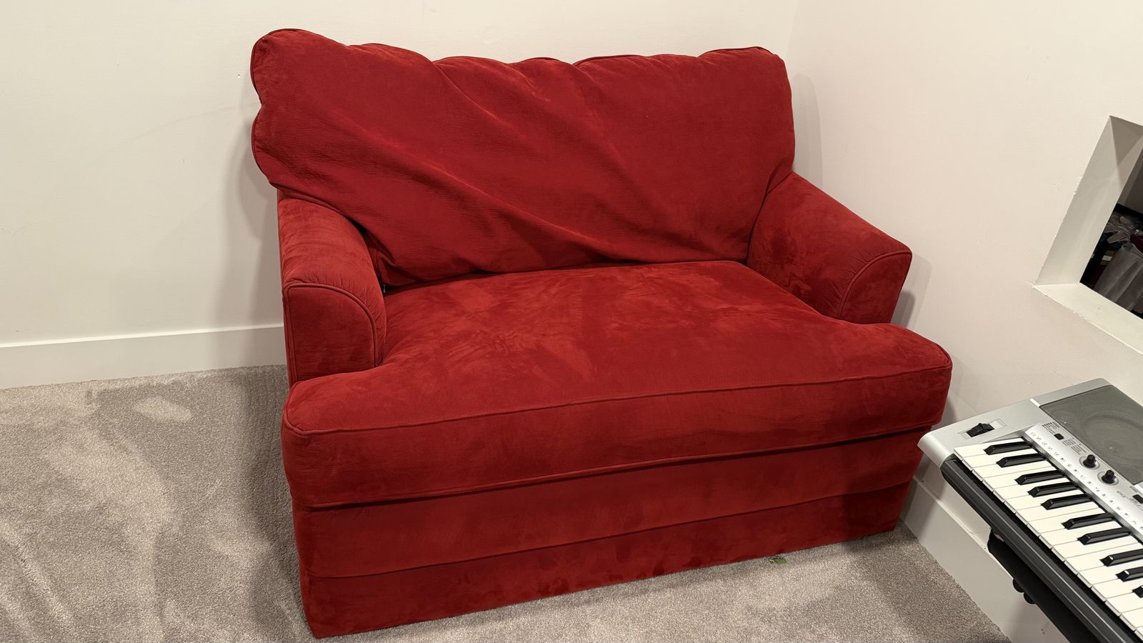 Red oversized chair