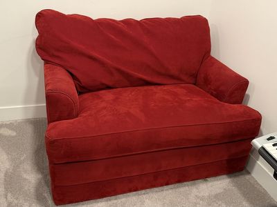 Red oversized chair