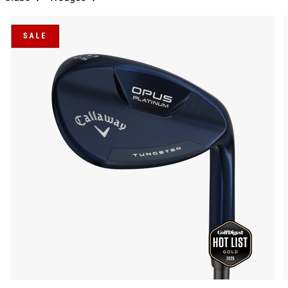 NEW-Callaway Opus Platinum Blue Tungsten 58 Wedge