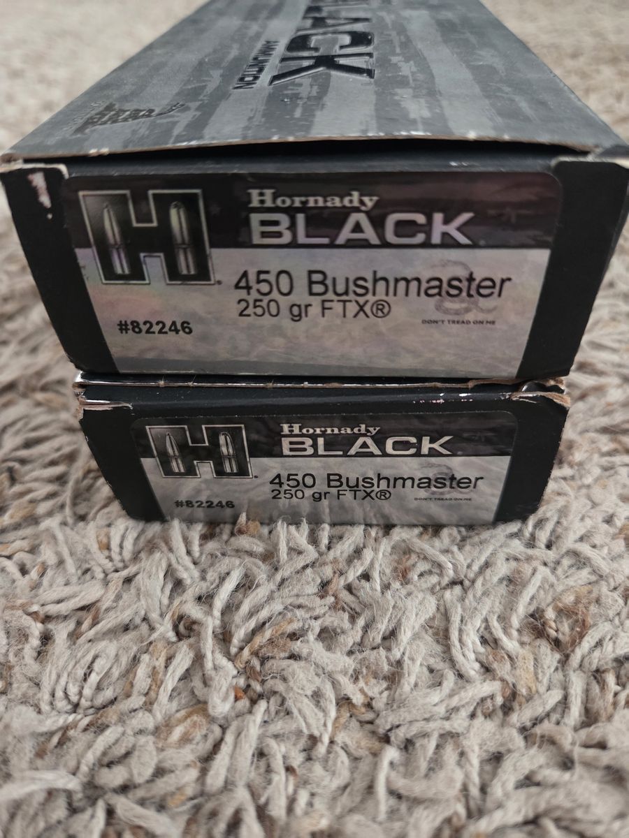 Hornady BLACK .450 Bushmaster 250gr FTX - 100 rounds per pack