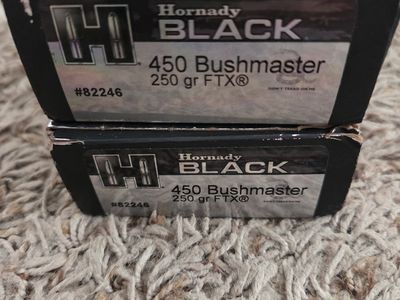 Hornady BLACK .450 Bushmaster 250gr FTX - 100 rounds per pack