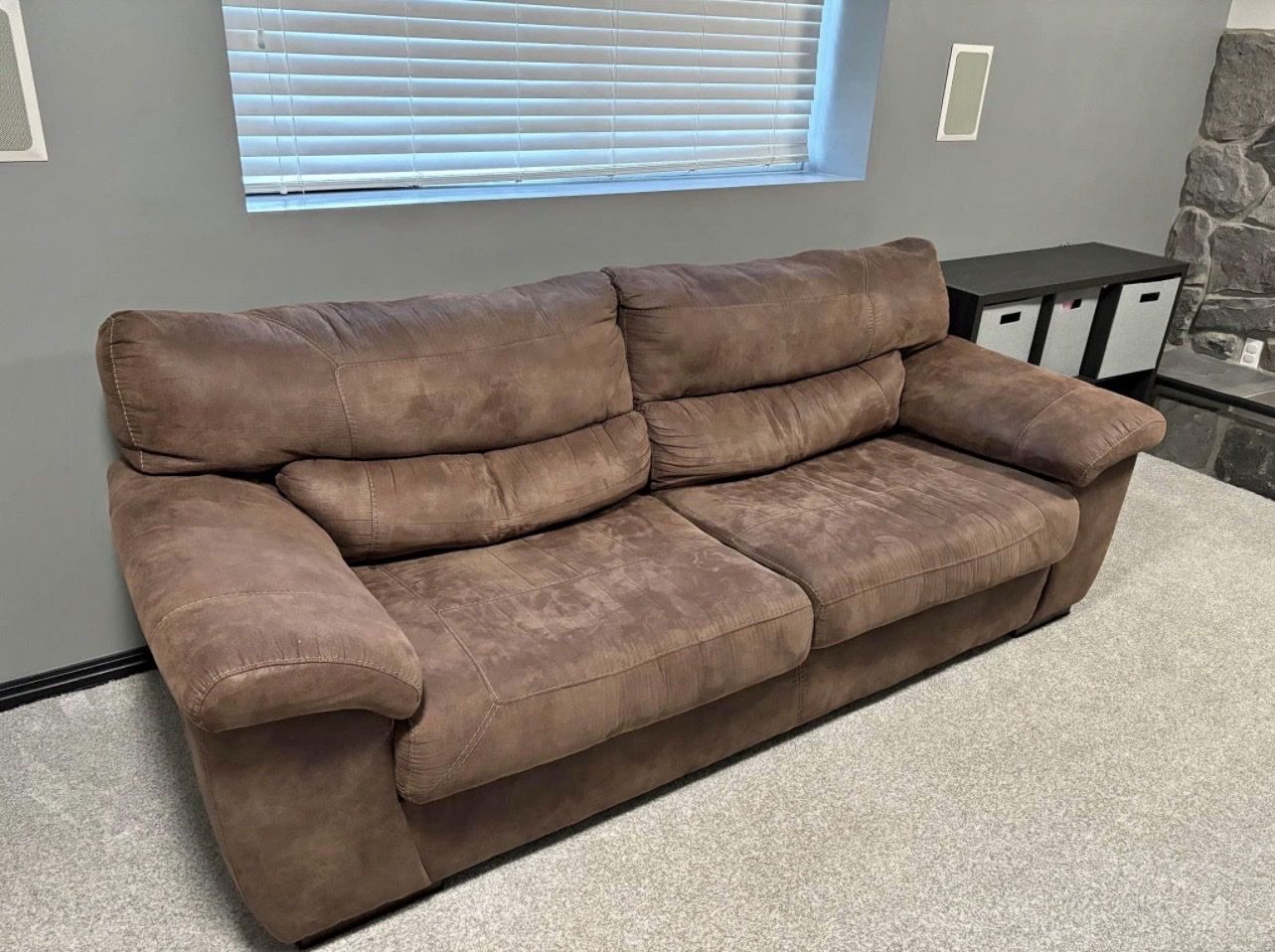 Moving Sale! Comfortable Brown Microfiber Couch