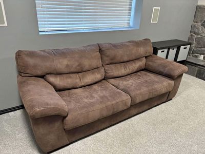 Moving Sale! Comfortable Brown Microfiber Couch