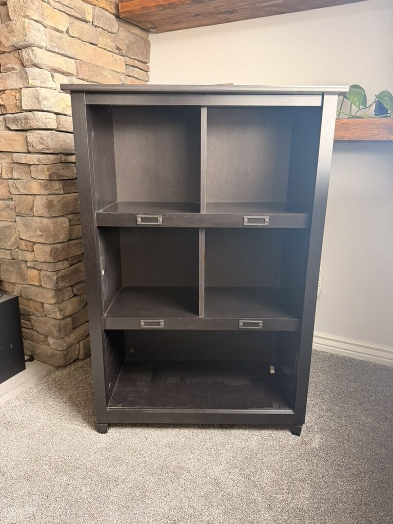 Dark Espresso Wooden Bookcase
