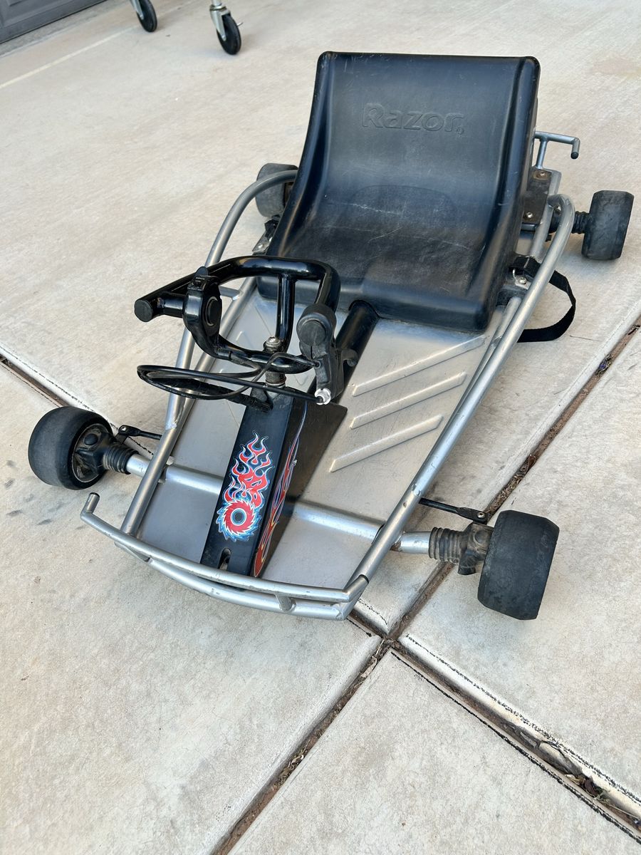 Razor Ground Force One Electric Go-Kart, Silver - 14MPH, 40 Min Run Time, 24V Battery New Batteries