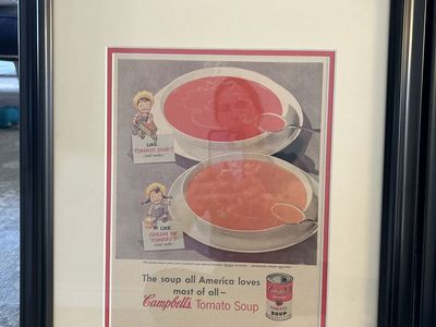 Campbell's Soup And Seven-Up Framed Pictures