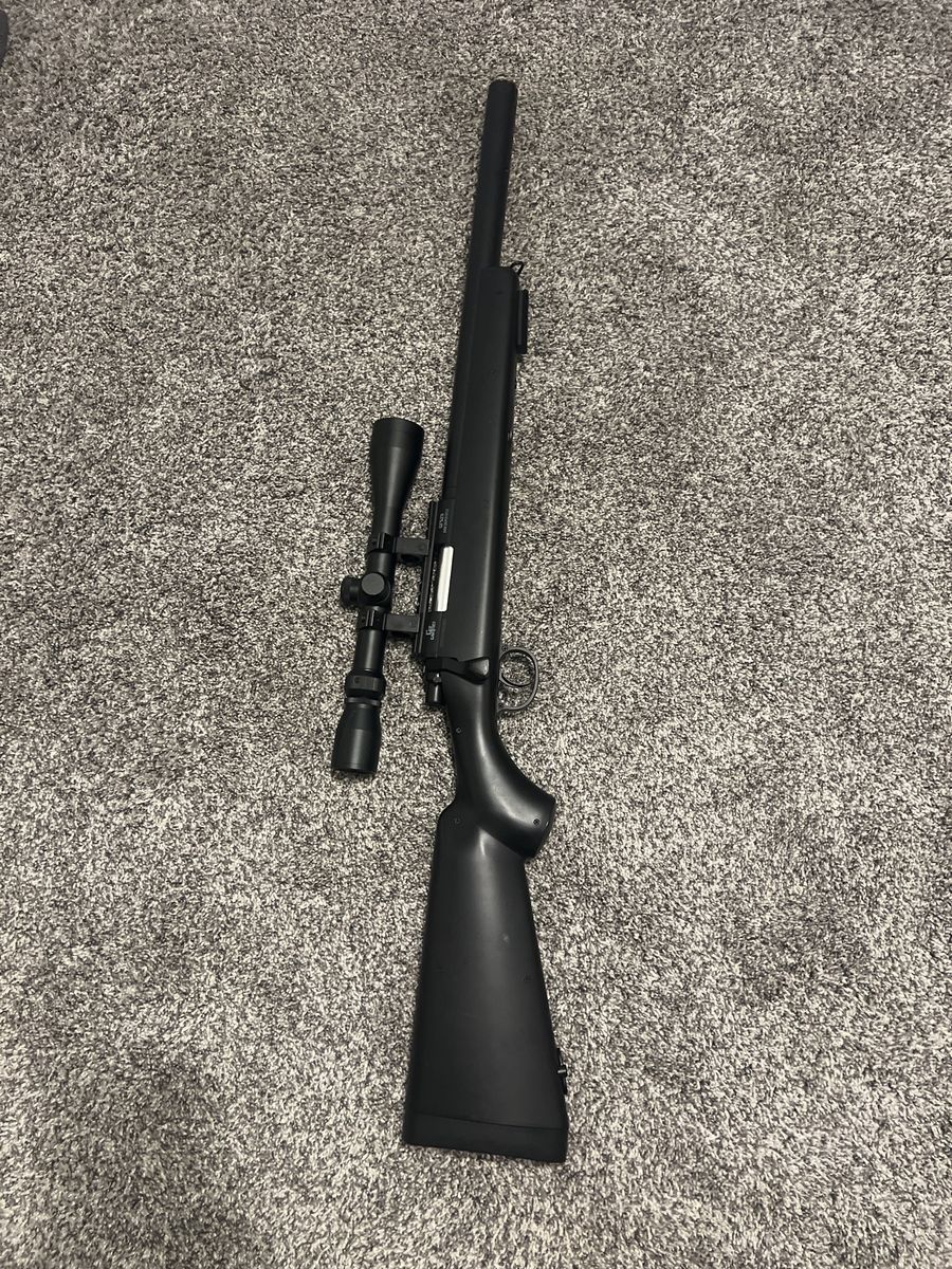 Airsoft Sniper Rifle - Black, w/ Optional Scope