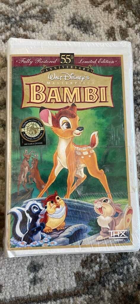 Bambi 55th Anniversary Disney Vhs Vcr Tape