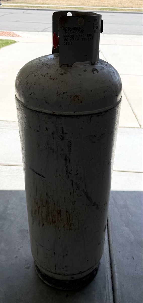 100#  Partially Full Propane Tank