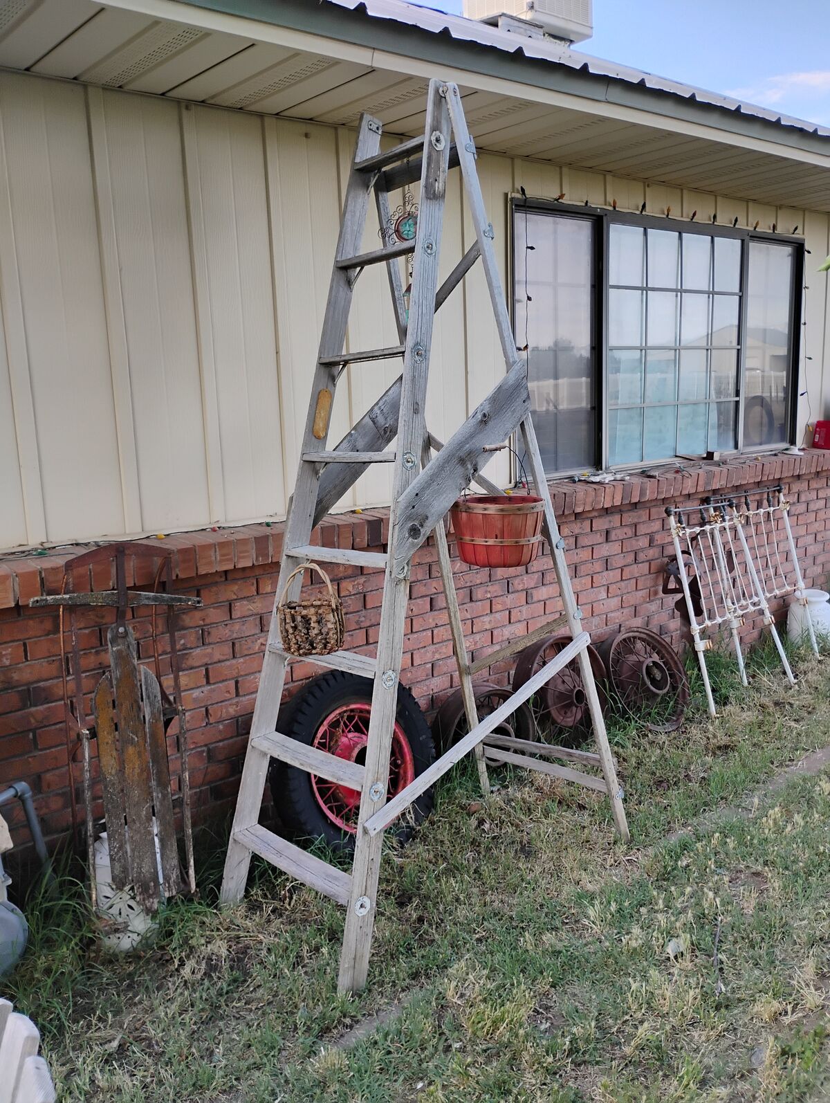 Vintage 8 Foot Fruit/ Orchard Ladder