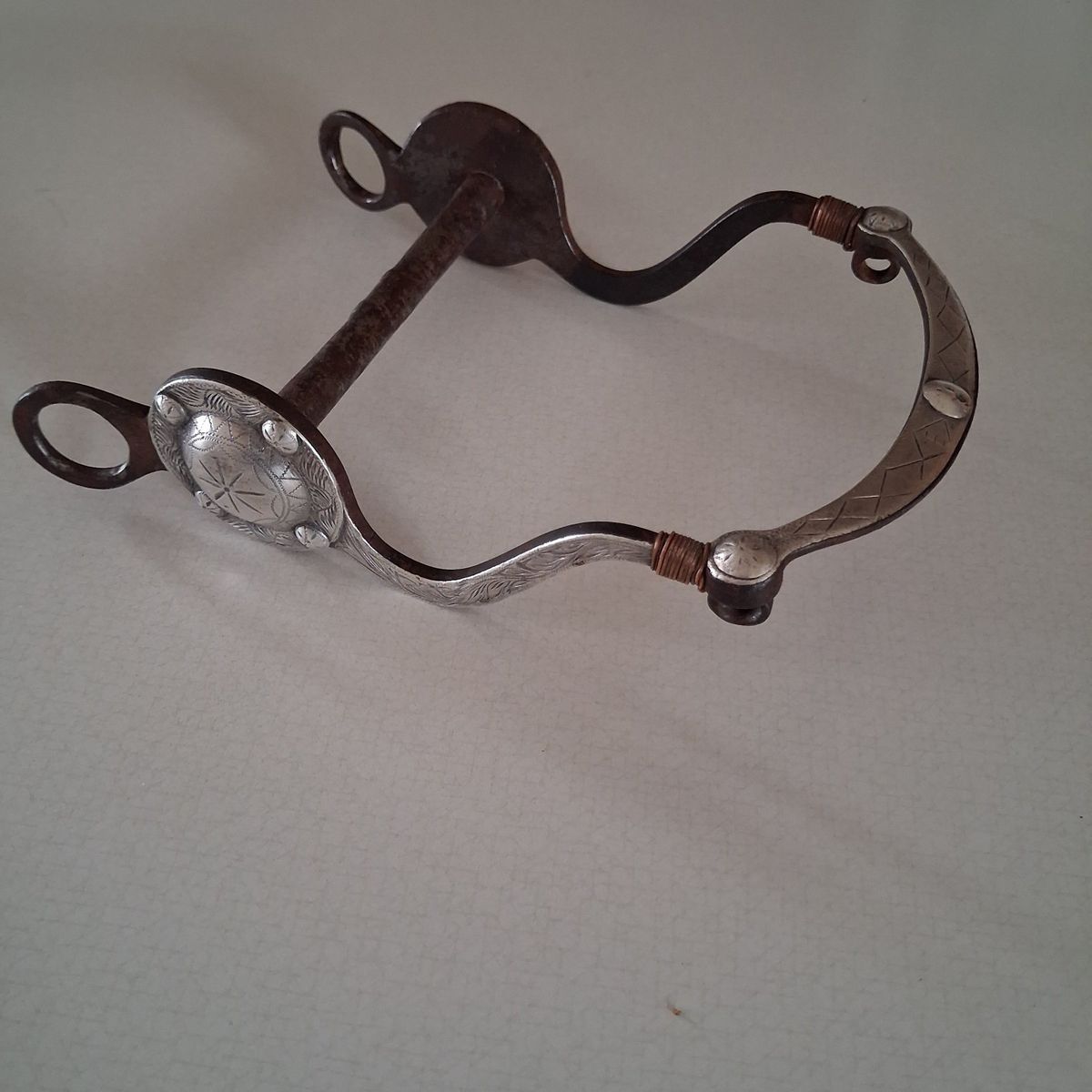 Amazing Old Horse Bit With Silver