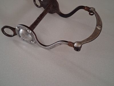 Amazing Old Horse Bit With Silver