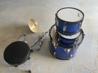 Mendini by Cecilio 3-Piece Junior Drum Set - Blue