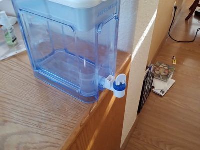 ZeroWater 20-Cup Ready-Pour Water Filter Dispenser - Blue/White, with Faucet