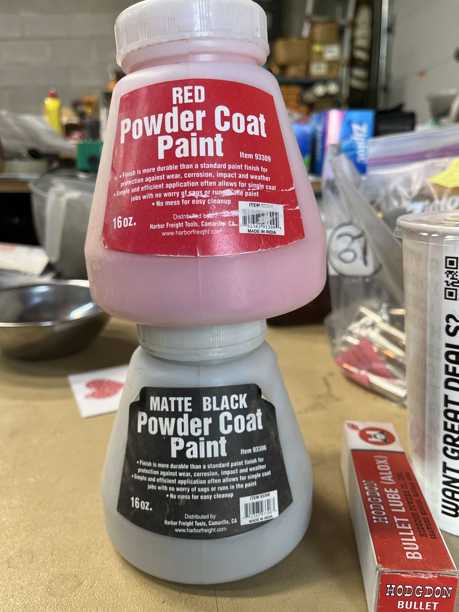 Powder Coat Paint (Red & Matte Black 16 oz) with Hodgdon Bullet Lube