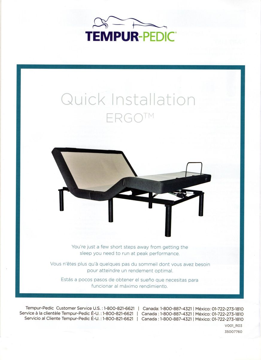 Tempur-Pedic Ergo Adjustable Bed Base Twin Long