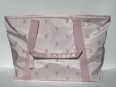 Victoria's Secret Tote Bag Pink Stripe