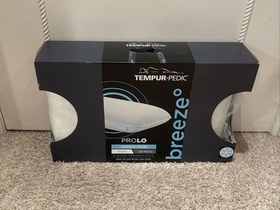 New! Tempur-Pedic Breeze ProLo Queen Pillow Advanced Cooling
