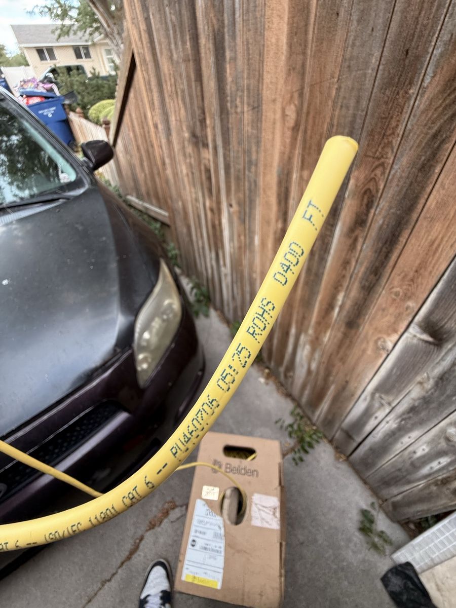 Belden Cat6 CMP-LP Yellow Network Cable Box (Partial Roll / ~400 FT)