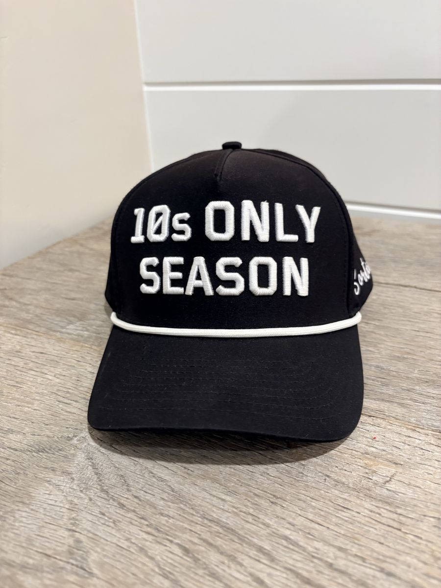 Sorted 10s ONLY SEASON Black Baseball Cap with White Rope Trimm