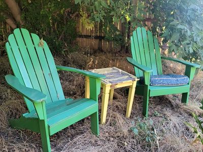 Adirondack Chairs and Side Table