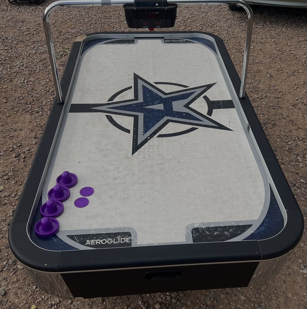 8-foot Full-Size Dallas Cowboys Aeroglide Air Hockey Table - Arcade regulation size