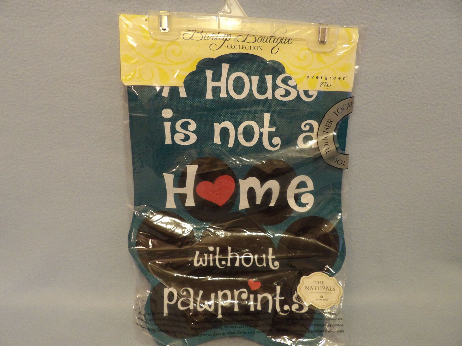 Burlap Boutique Collection Pet Decor "A House is not a Home without Paw Prints" Flag/Sign