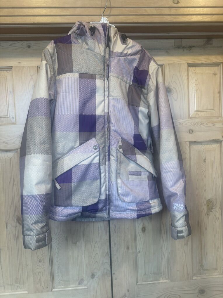 Billabong Women’s S beige/Gold/Purple Snow Jacket