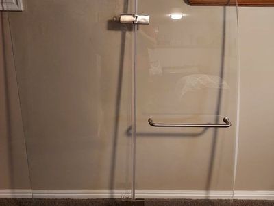 Glass Shower Door and Panel for tub enclosure - 59.5" Tall x 24.5" Wide x2 so 49" wide